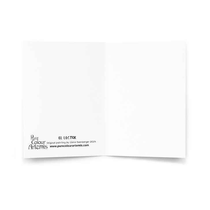 Greeting card El Lector by Elena Exenberger